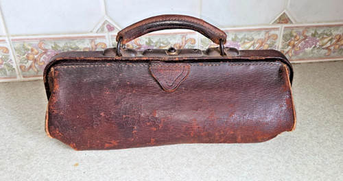Antique leather lined doctors - antique,