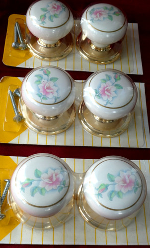 Six floral cabinet - cabinet, drawer