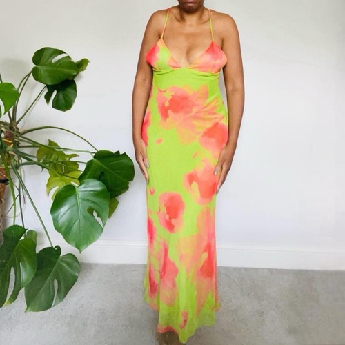 Zara green orange printed - zara,