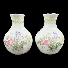 PAIR OF VINTAGE ROYAL DOULTON CAMILLA H5185 BUD VASES