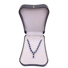 White Gold Finish Blue