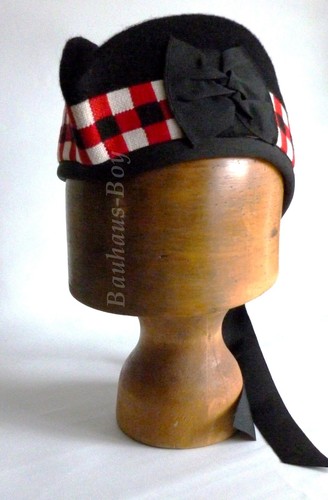 Kilt glengarry hat with black - hat,