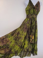Silk dress maxi fairy vintage - silk,
