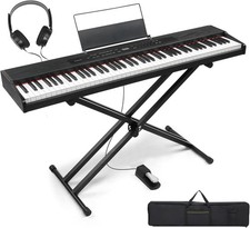88 Key Piano Keyboard Portable Keyboard Piano with Stable Piano Stand, Professio