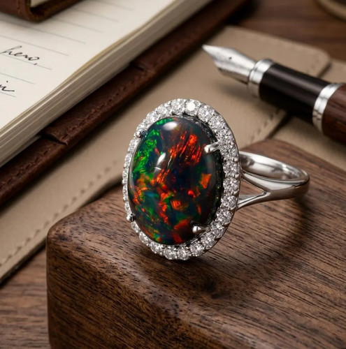 Genuine black opal - genuine,