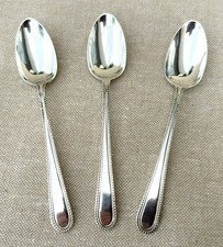 3 x Bead Pattern EPNS Tea or
