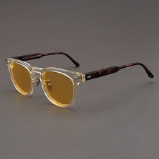 MOSCOT LEMTOSH Sunglasses Men Retro Plate Yellow Frame Polarized Glasses Women