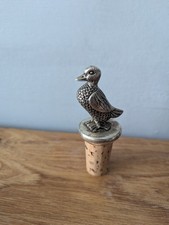 Silea Silver Duck Cork Bottle Stopper
