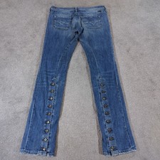 Diesel Jeans Womens W30 (W34) L34 Blue Lowky SP Denim Button Back Stretch Dark