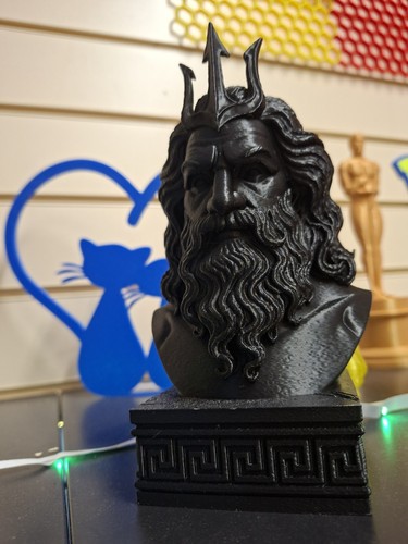 Printed poseidon bust - printed,
