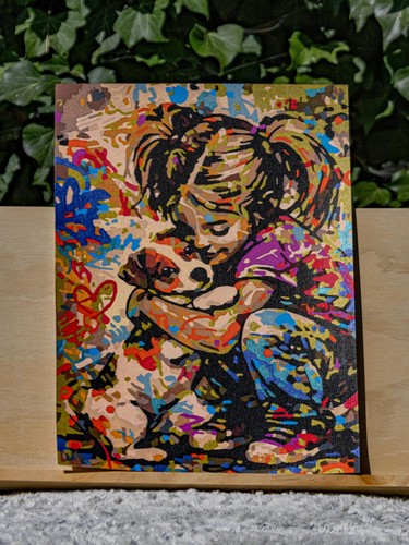 Dog and girl original - girl,,