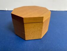 Lovely Plain Octagonal Wooden Trinket Box Approx 2" High