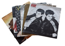 Job lot X6 Wham & George Michael UK45 Rock Pop Vinyl Singles All Picture Sleeves