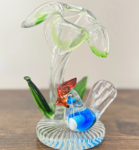 Vintage hand blown art - hand, glass