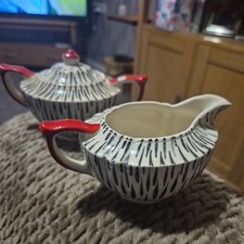 Rare Sadler Vintage Zebra milk (creamer)Jug and sugar bowl 