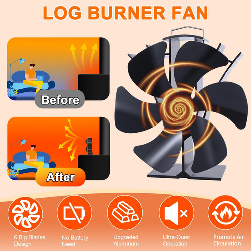 Log burner stove - log,
