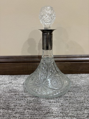 Vintage clear glass - clear, pattened