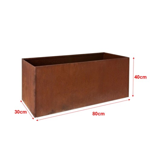 Corten steel rectangle - steel, cube