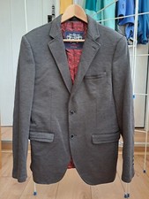 Lambretta Carnaby St Fitted Blazer Smart Casual Jacket with Elbow Patches - 42