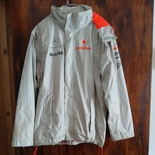 Mens McLaren Hooded Mercedes Vodafone Racing Jacket Silver size S-M. Rare