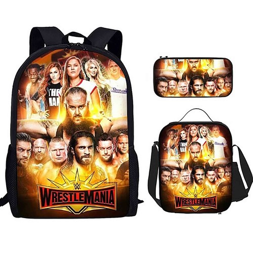 3pcs wwe roman reigns - roman, backpack