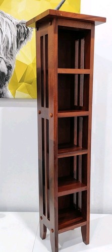 Tall dark wooden storage - tall, cd