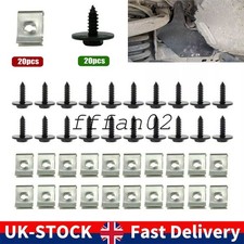 40x Undertray Clips Screws Engine Under Cover Splash Guard Shield Set For BMW A
