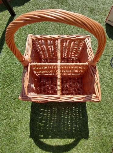 Wicker basket with handle - basket,