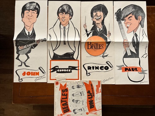 1964 beatles pin screamers - beatles, pin-up