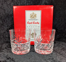 Royal Brierley Crystal OF Glasses Hand Cut in the Bruce Pattern x 2 (2)