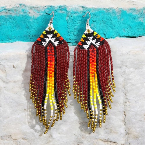 Long seed beads beaded - seed,