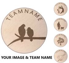 GeoToken Geocaching Wooden Coin Nickel Swag * Your Image & Team Name * 