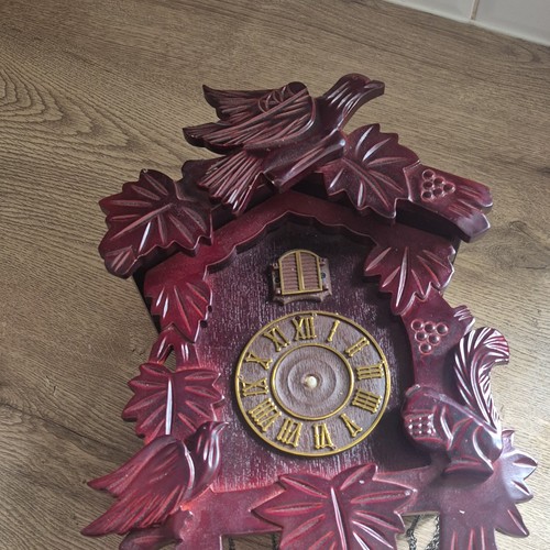 Red wooden cuckoo - wooden,