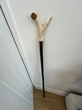 Red Deer Stag Horn Handle Walking stick.135cm
