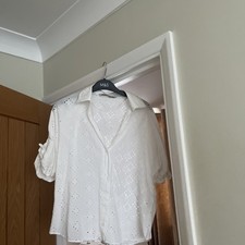 Zara Womens White blouse Size