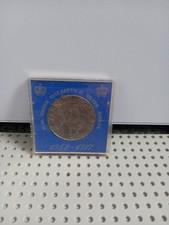 1977 United Kingdom Queen Elizabeth II Commerative Silver Jubilee Coin Blue