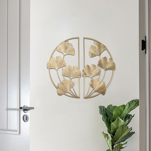 Golden ginkgo leaf wall - golden,