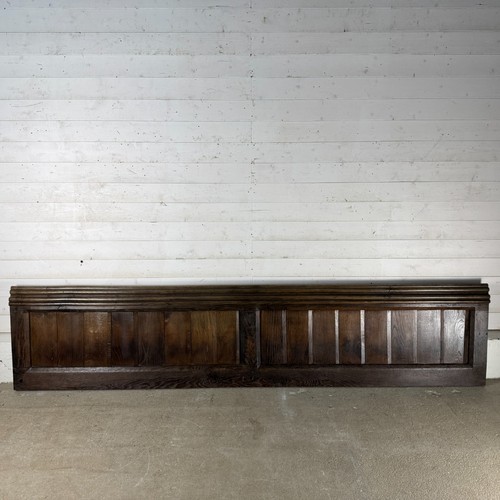 Antique oak pew back panel - oak,