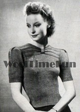 Knitting Pattern Vintage 1940s