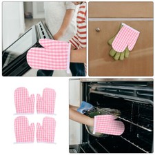  4 Pcs Oven Gloves Kids Mitts Microwave Kitchen Mittens for Children Boy Girl