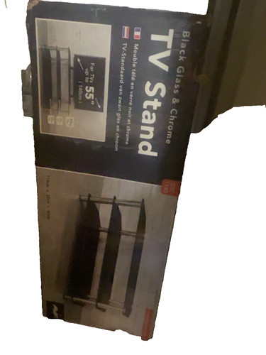 Used avf stand black glass - stand,