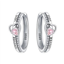 Sterling Silver Pink Crystal