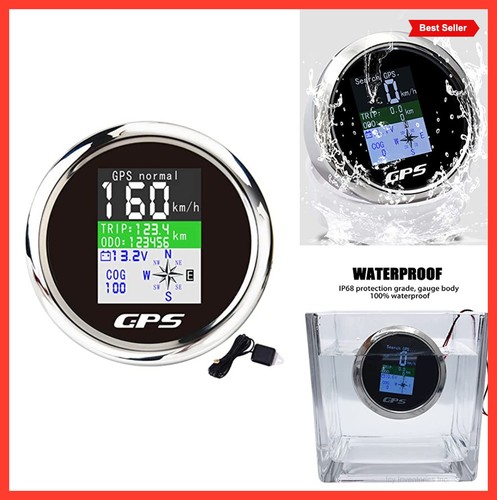 Gps speedometer 85mm marine - gps,