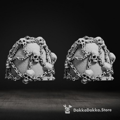 Set skull and chain - of,