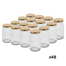 Glass Jars 900ml with Lid Set PICKLE CHUTNEY HONEY STORAGE DIY Preserving Jam