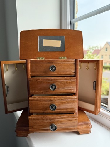 Wooden jewellery cabinet - jewellery, box
