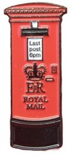 Red Letter Post Box Pin Badge