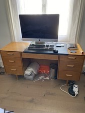 mid century oak desk / dressing table for Stag by John & Sylvia Reid 