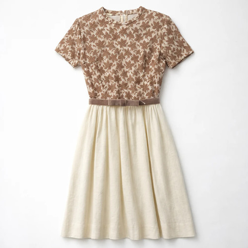 Vintage 1950 nude lace - vintage, dress