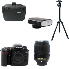 Nikon D7500 + Afs 18-140 + Kamkorda Bag + Flash + Tripod - UK Next Day Del